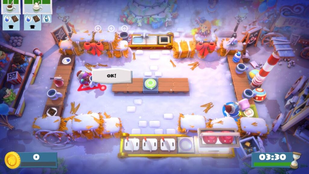 Date Ideas: Chocolate and Slightly Toxic Co-Op
Overcooked 2 Winter Wonderland